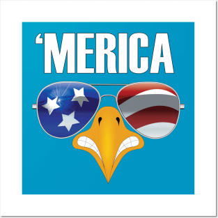 Merica Eagle Posters and Art